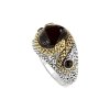 Sterling Silver Black Onyx Two-Tone Snake Men's Ring