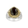 Sterling Silver Black Onyx Two-Tone Men's Ring