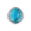 Sterling Silver Kingman Turquoise Men's Ring