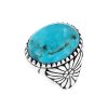 Sterling Silver Kingman Turquoise Men's Ring