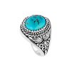 Sterling Silver Kingman Turquoise Men's Ring