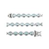 Sterling Silver Sky Blue Topaz Tennis Bracelet 7.25 Inches