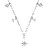 Sterling Silver White Cubic Zirconia Celestial Necklace 18 Inches