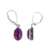 Sterling Silver Purple Turquoise Earrings