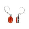 Sterling Silver Red Coral Earrings