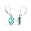 Sterling Silver Larimar Earrings