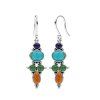 Multi Colors Sterling Silver Earrings