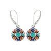 Sterling Silver Multi Color  Earrings