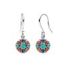 Multi Colors Sterling Silver Earrings
