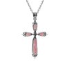 Sterling Silver Rhodochrosite Pendant With Chain 18 Inches