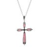 Sterling Silver Rhodochrosite Pendant With Chain 18 Inches