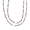 Sterling Silver Freshwater Pearl With Garnet Necklace 22 Inches