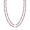 Sterling Silver Freshwater Pearl With Garnet Necklace 22 Inches