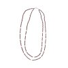 Sterling Silver Freshwater Pearl With Garnet Necklace 22 Inches