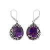 Sterling Silver Purple Turquoise Earrings