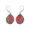 Sterling Silver Rhodochrosite Earrings