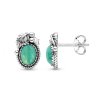 Leaf Sterling Silver Post Earrings