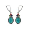 Sterling Silver Turquoise With Multi Colors Earrings