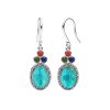 Multi Colors Sterling Silver Earrings
