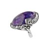 Sterling Silver Purple Turquoise Leaf Ring