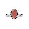 Sterling Silver Rhodochrosite Ring