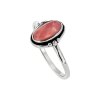 Sterling Silver Rhodochrosite Ring