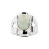 Sterling Silver Rainbow Moonstone Star Ring