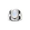 Sterling Silver Rainbow Moonstone Star Ring