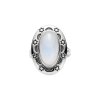 Sterling Silver Rainbow Moonstone Ring