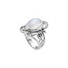 Rainbow Moonstone Sterling Silver Ring