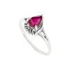 Sterling Silver Ruby Ring