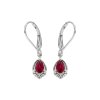 Sterling Silver Ruby Earrings