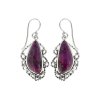 Sterling Silver Purple Turquoise Earrings
