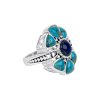 Sterling Silver Lapis Lazuli and Turquoise Ring