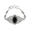 Sterling Silver Black Onyx Bracelet 7.25 Inches