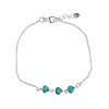 Sterling Silver Turquoise Heart Bracelet 7.25 Inches