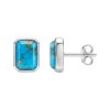 Turquoise Sterling Silver Stud Earrings