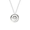 Sterling Silver Spiral Pendant With Chain 18 Inches