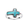 Sterling Silver Turquoise Cross Ring