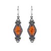 Sterling Silver Baltic Amber Earrings