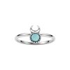 Sterling Silver Larimar Moon Ring