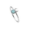 Sterling Silver Larimar Moon Ring