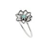 Sterling Silver Larimar Lotus Ring