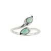 Sterling Silver Larimar bypass Ring