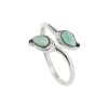 Sterling Silver Larimar bypass Ring