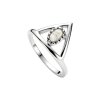 Sterling Silver Aleigha Rainbow Moonstone Ring