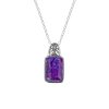 Sterling Silver Purple Turquoise Pendant With Chain 18 Inches