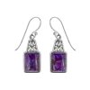 Sterling Silver Purple Turquoise Earrings