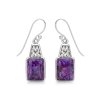 Sterling Silver Purple Turquoise Earrings