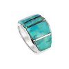 Sterling Silver Blue Turquoise Inlay Ring